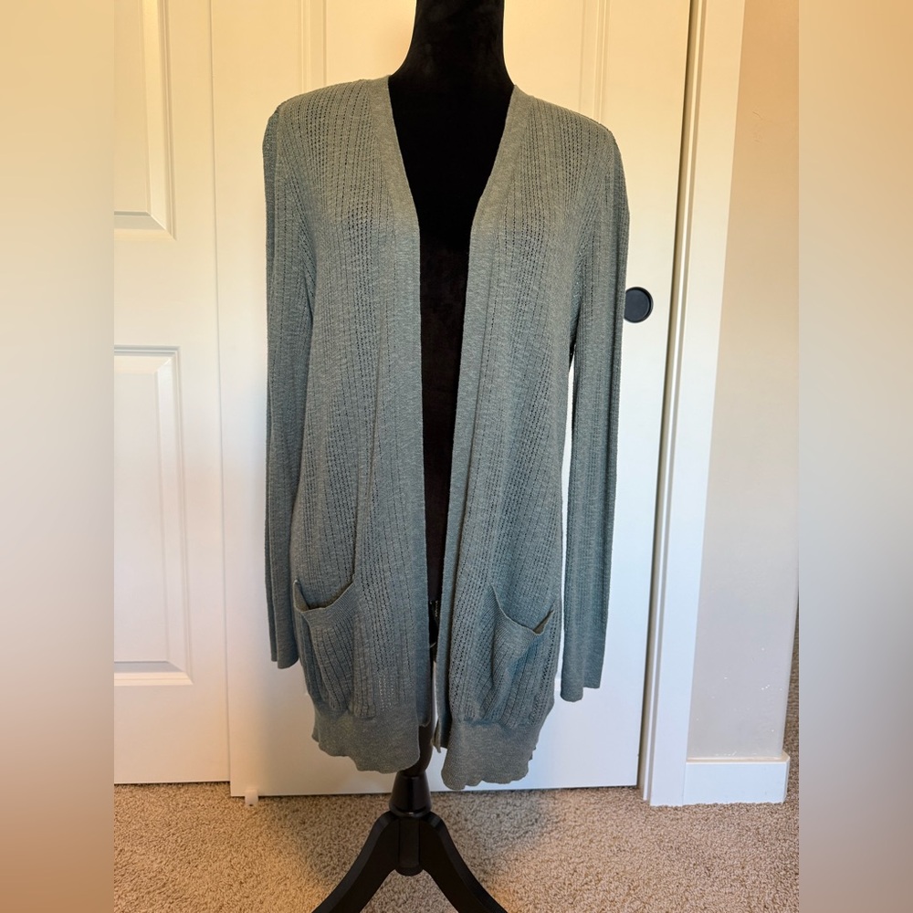 Women's Green Sweater Cardigan